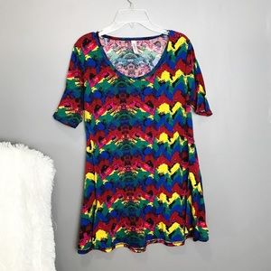 LuLaRoe rainbow blouse women’s XS